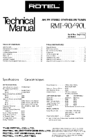 Rotel RMT-90-90L - Technical manual 